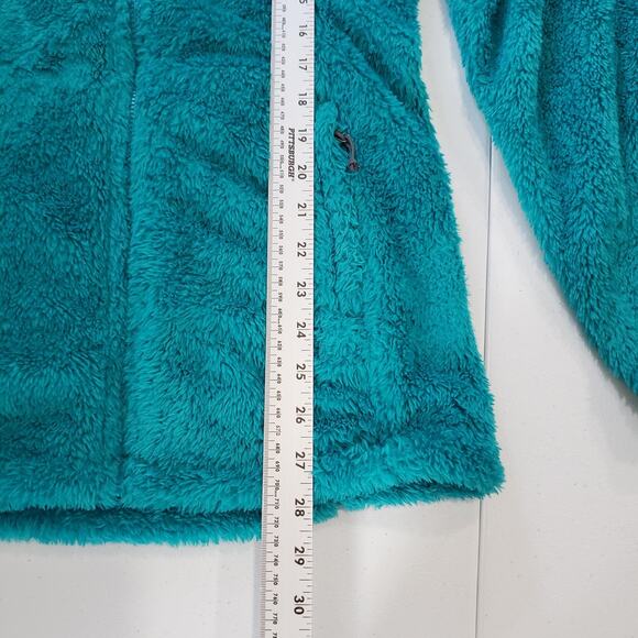 The North Face Jacket Womens Small Teal High Pile Fleece Full Zip Pockets C853F - Picture 5 of 10
